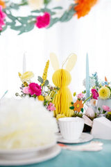 Yellow Bunny Honeycomb Decoration