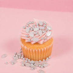 Silver Noel Sprinkle Orb Decorations
