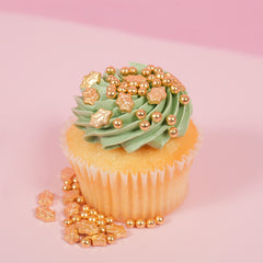 Golden Holly Sprinkle Orb Decorations