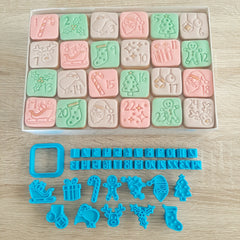 Advent Calendar Cookie Cutter & Fondant Stamp Set