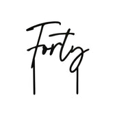 Black Forty Acrylic Cake Topper