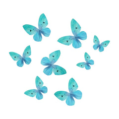 Ombre Blue Edible Wafer Butterflies 8pk