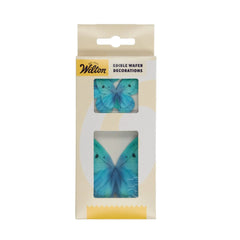 Ombre Blue Edible Wafer Butterflies 8pk