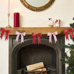 Pink & Red Bow Garland