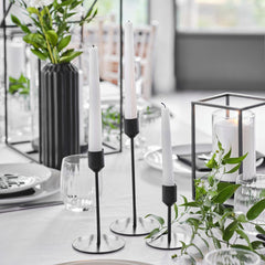 Matte Black Candle Holders 3pk