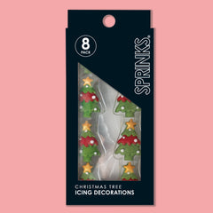 Christmas Tree Icing Decorations 8pk