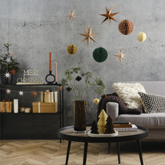 Christmas Copper Ribbed Dinner Candles