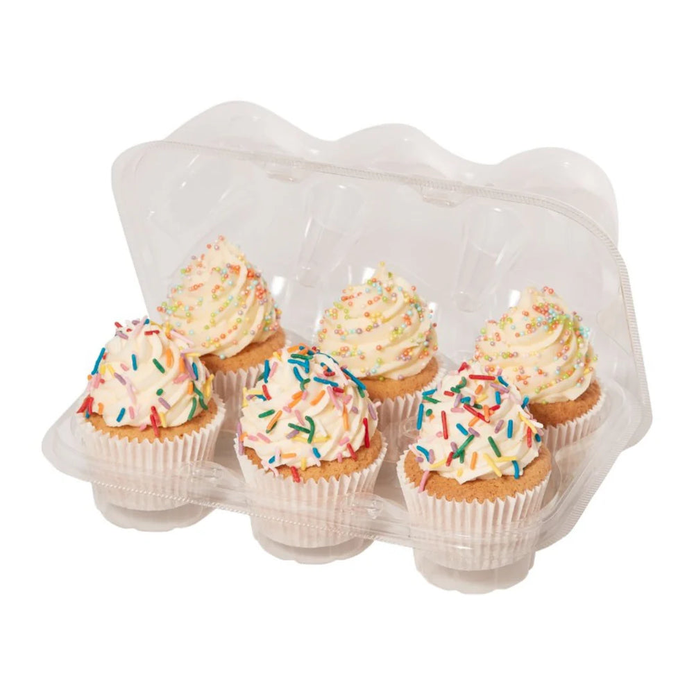 Cupcake Containers for 6 Cupcakes 3pk