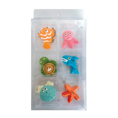 Sea Animal Sugar Icing Decorations 6pk