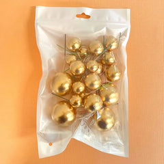 Gold Cake Ball Toppers 20pk