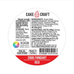 Cake Craft Fondant Red 200g