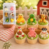 Farm Animals Sugar Icing Decorations 6pk