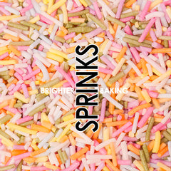 Sugar Free Natural Coloured Pastel Rainbow Jimmies Sprinkles