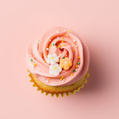 Colourful Flowers Icing Decorations 24pk