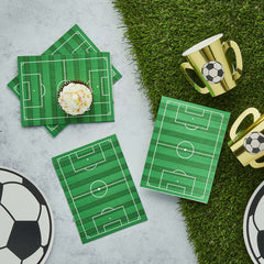 Football Pitch Napkins 16pk