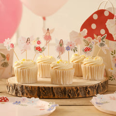 Fairy, Floral & Toadstool Cupcake Toppers 12pk