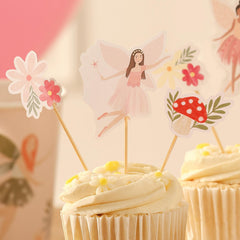 Fairy, Floral & Toadstool Cupcake Toppers 12pk