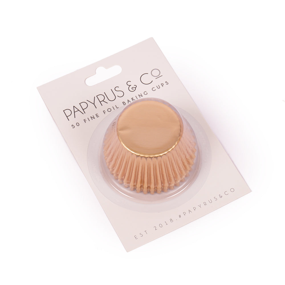 Soft Gold Foil Baking Cups 50pk