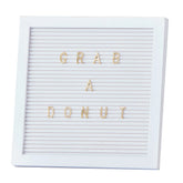 White & Gold Peg Letter Board