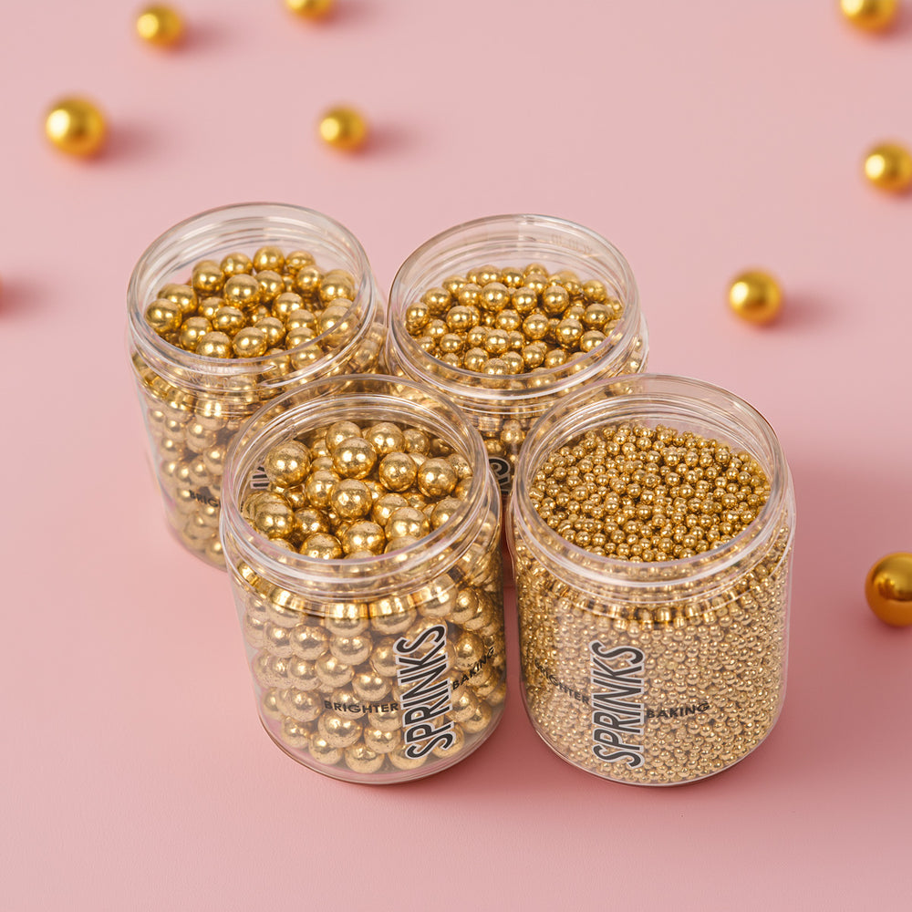 Crunchy Shiny Gold 4mm Sprinkles