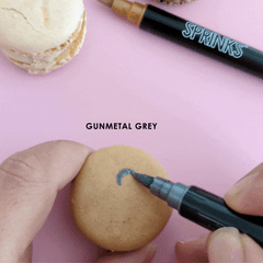Edible Metallic Gunmetal Pen