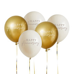Happy Anniversary Balloons 5pk
