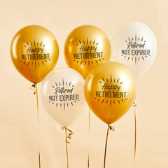 Happy Retirement Balloons 5pk
