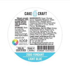 Cake Craft Fondant Light Blue 200g