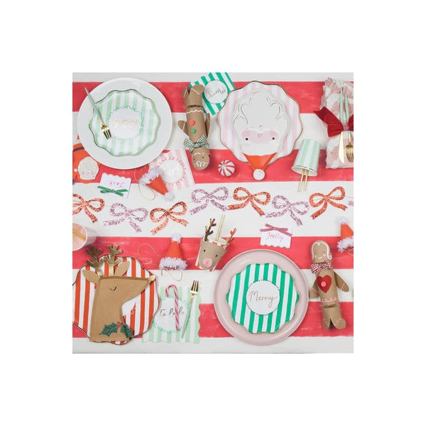 Reindeer Holly Christmas Plates The Party Room