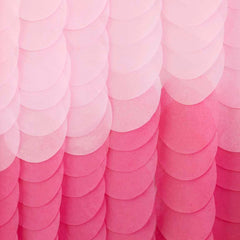 Pink Ombre Tissue Paper Disc Party Backdrop