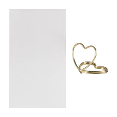 Gold Metal Heart Wedding Place Card Holders
