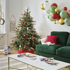 Red Tree Honeycomb Christmas Garland
