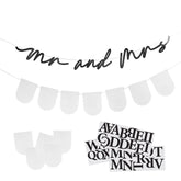 Monochrome Mr & Mrs Customisable Wedding Banner