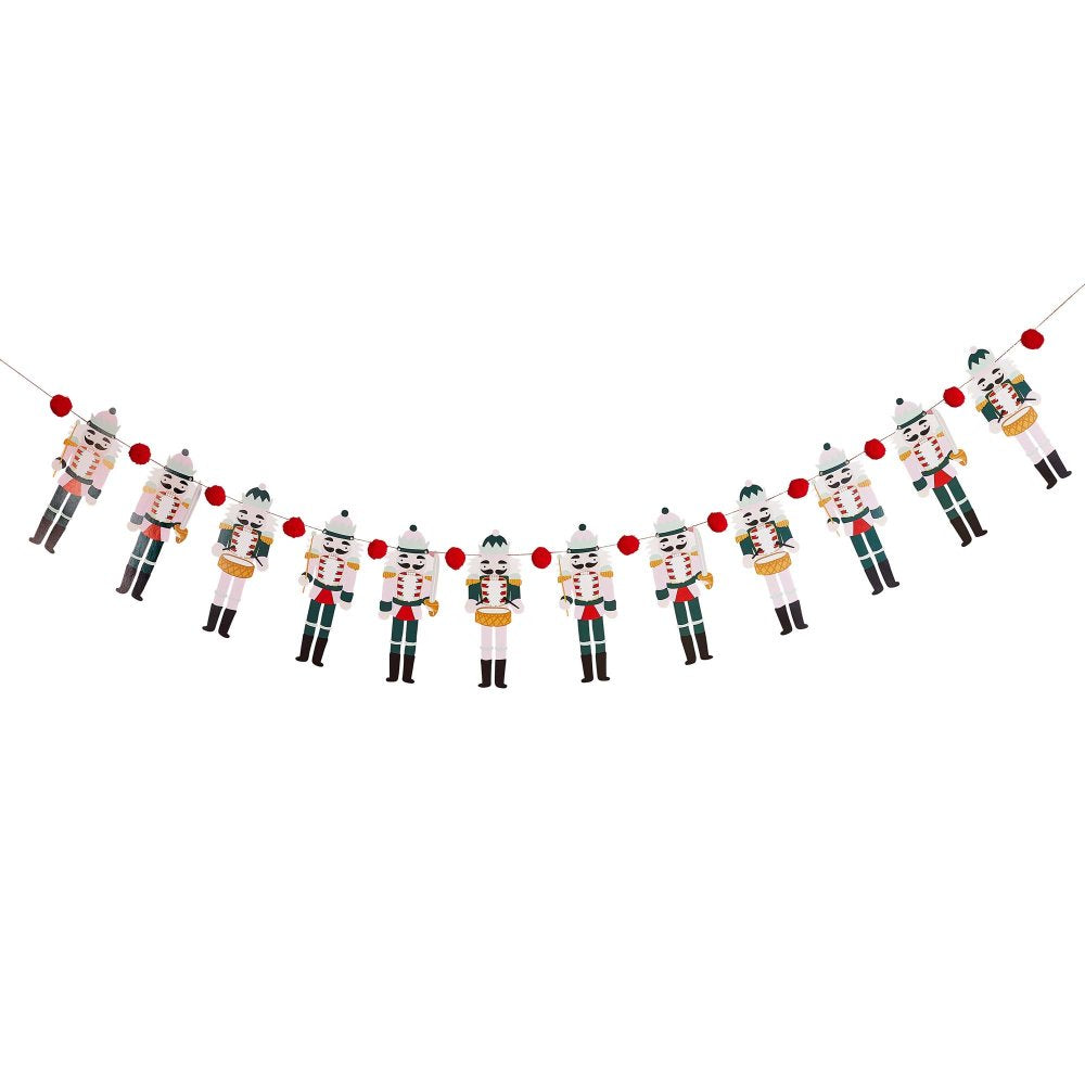 Christmas Nutcracker Pom Pom Garland Christmas Nutcracker Pom Pom Garland