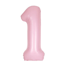 Matte Pink Giant Foil Number Balloon - 1