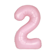Matte Pink Giant Foil Number Balloon - 2