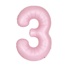 Matte Pink Giant Foil Number Balloon - 3