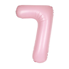 Matte Pink Giant Foil Number Balloon - 7