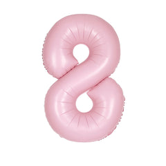 Matte Pink Giant Foil Number Balloon - 8