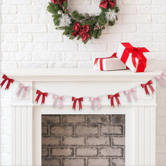 Pink & Red Bow Garland
