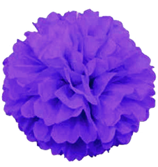 Purple Pom Pom Puff Ball