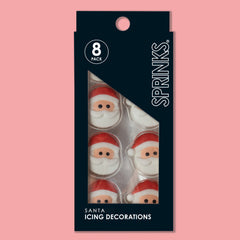 Santa Icing Decorations 8pk