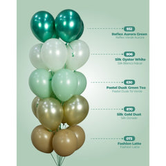 Metallic Aurora Green Balloons