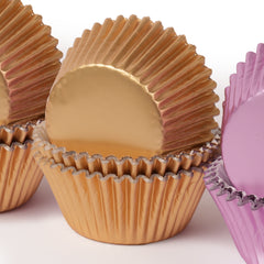 Soft Gold Foil Baking Cups 50pk