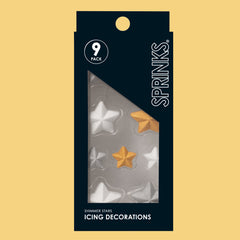 Shimmer Stars Icing Decorations 9pk