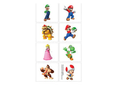 Super Mario Brothers Tattoos 8pk