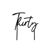 Black Thirty Acrylic Cake Topper