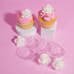 White Wafer Rosettes 6pk