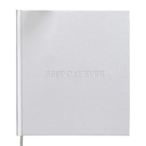 White Embossed Best Day Ever Wedding Photo Album