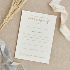 Gold Wedding Reception Invitations